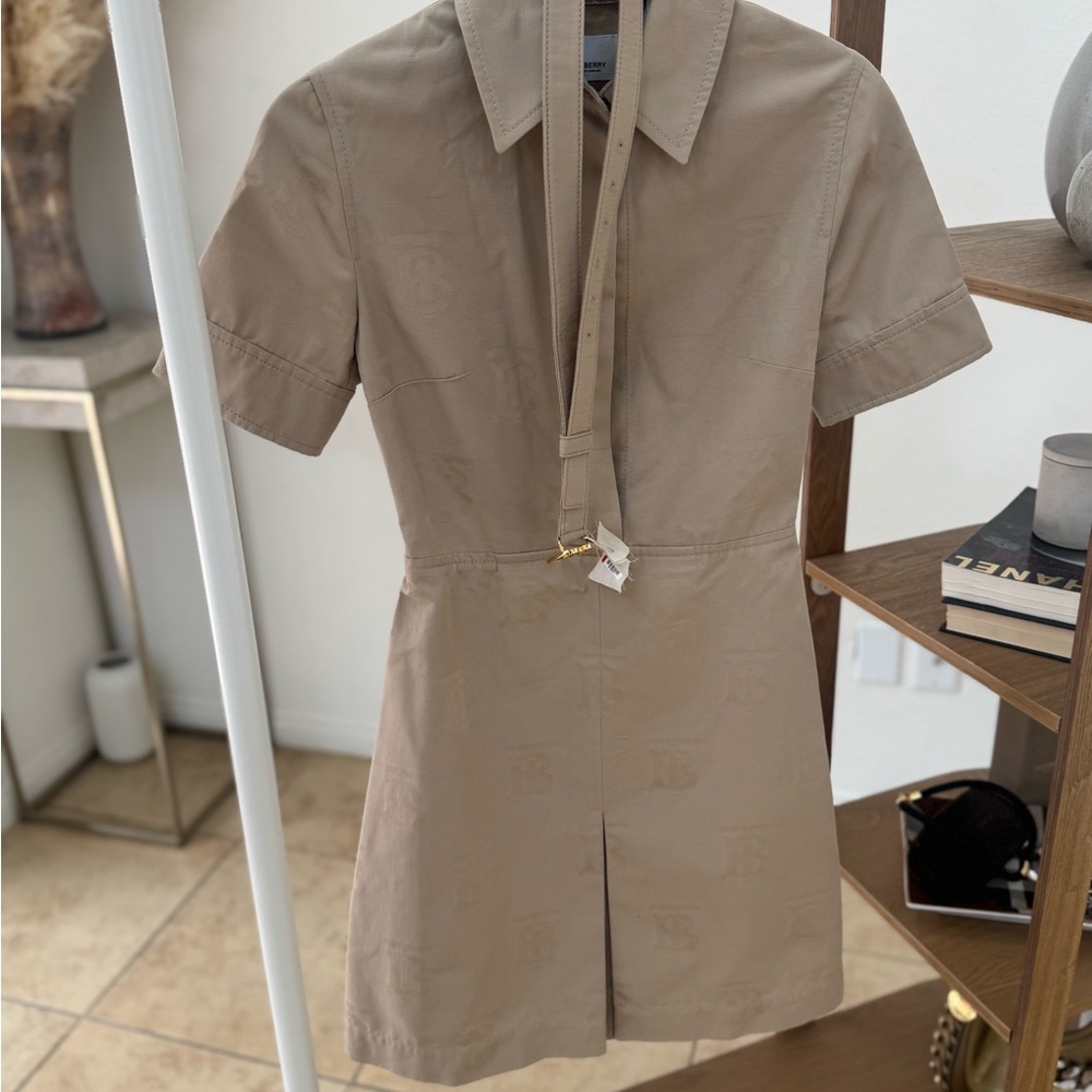 Burberry Gigi Monogram Motif Belt Dress